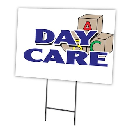Signmission Day Care Yard Sign & Stake outdoor plastic coroplast window, C-1824-DS-Day Care C-1824-DS-Day Care